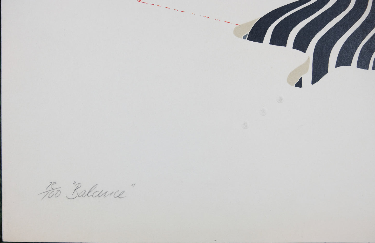 Werner Pfeiffer Signed and Numbered in Pencil, Balance, Vintage Print Serigraph