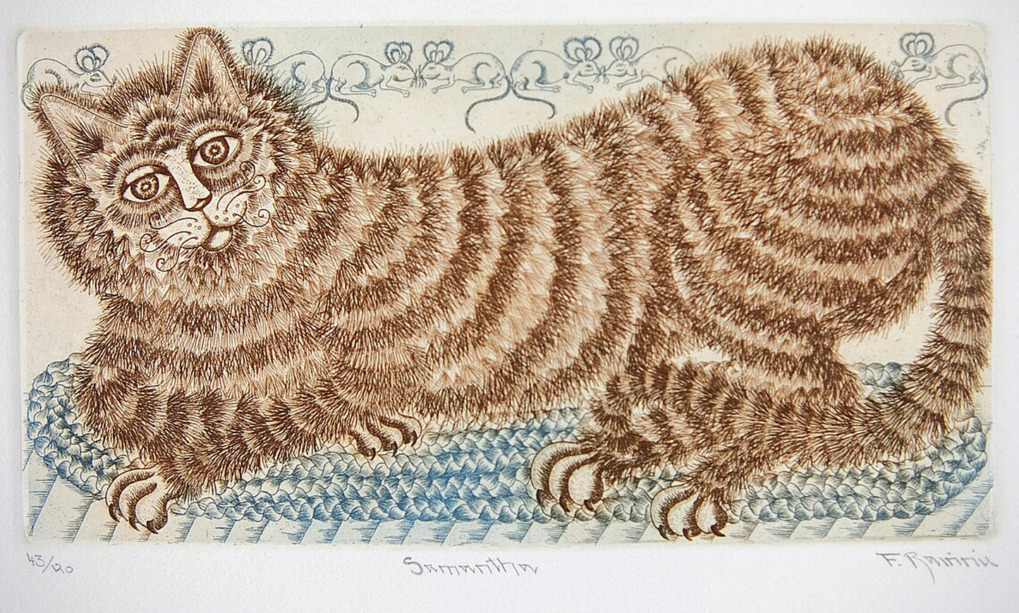 Vintage Etching, Pencil Signed by Felicity Rainnie, Original Edition Number 120