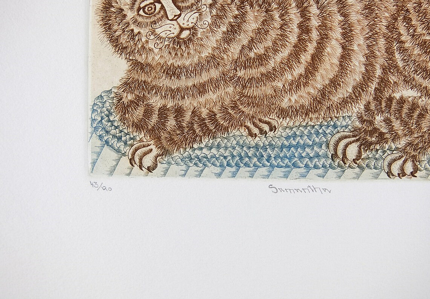 Vintage Etching, Pencil Signed by Felicity Rainnie, Original Edition Number 120