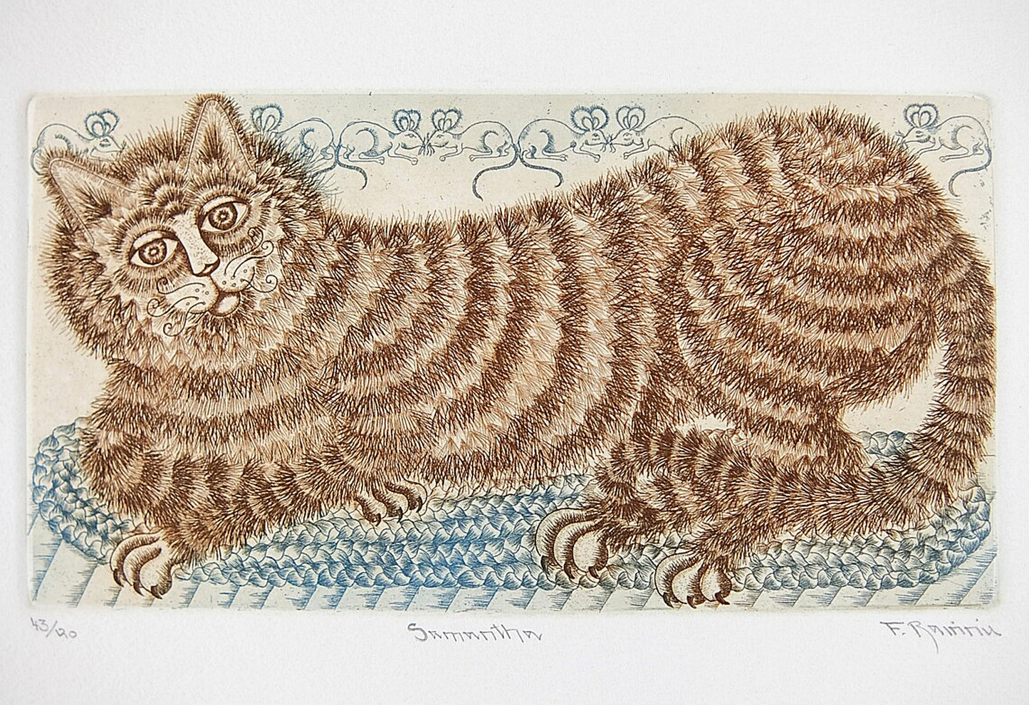Vintage Etching, Pencil Signed by Felicity Rainnie, Original Edition Number 120