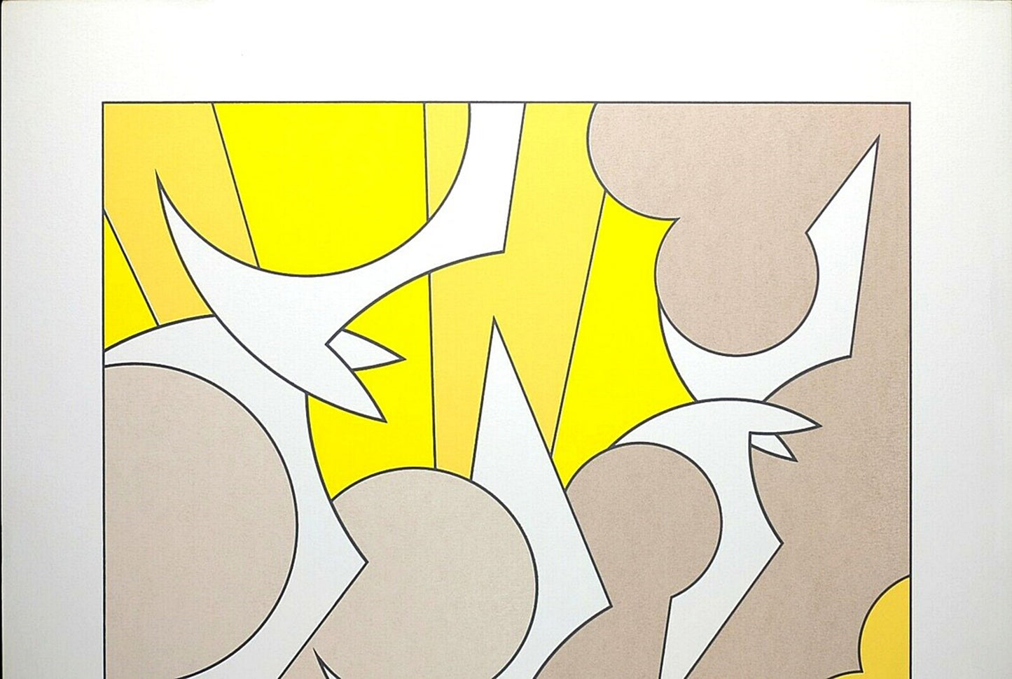Vintage Abstract Serigraph, Signed by Barrett, VTG Modern Lithograph Print, Limited Edition 55
