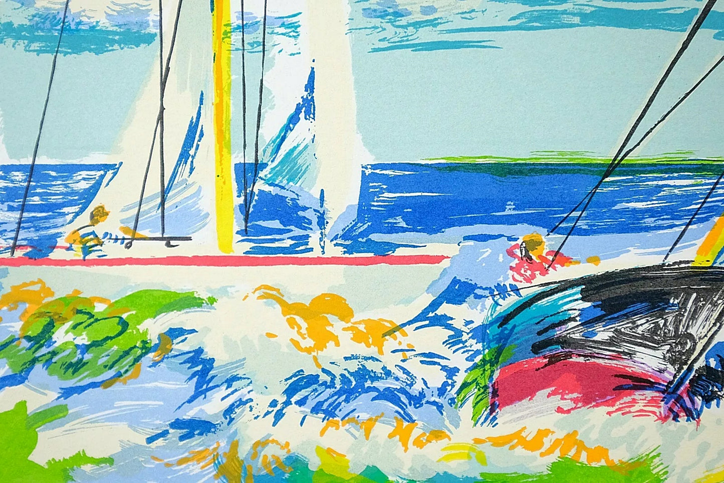 Vintage Serigraph Print, Signed by Jay Woose, Edition A/P, Summer Yachats Scenery