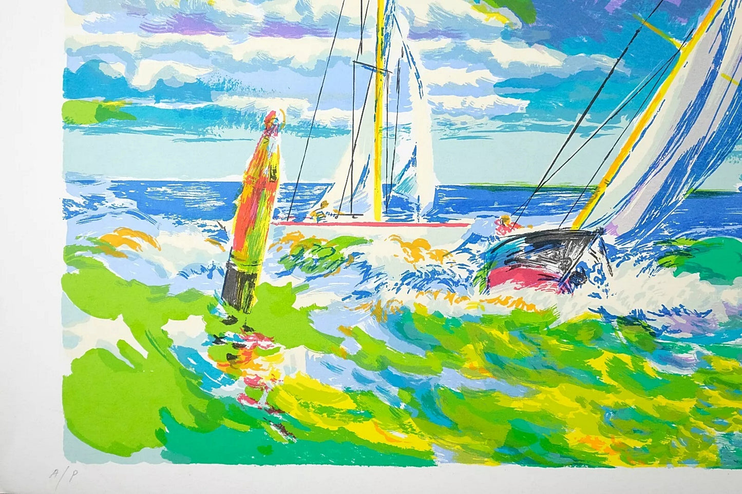 Vintage Serigraph Print, Signed by Jay Woose, Edition A/P, Summer Yachats Scenery