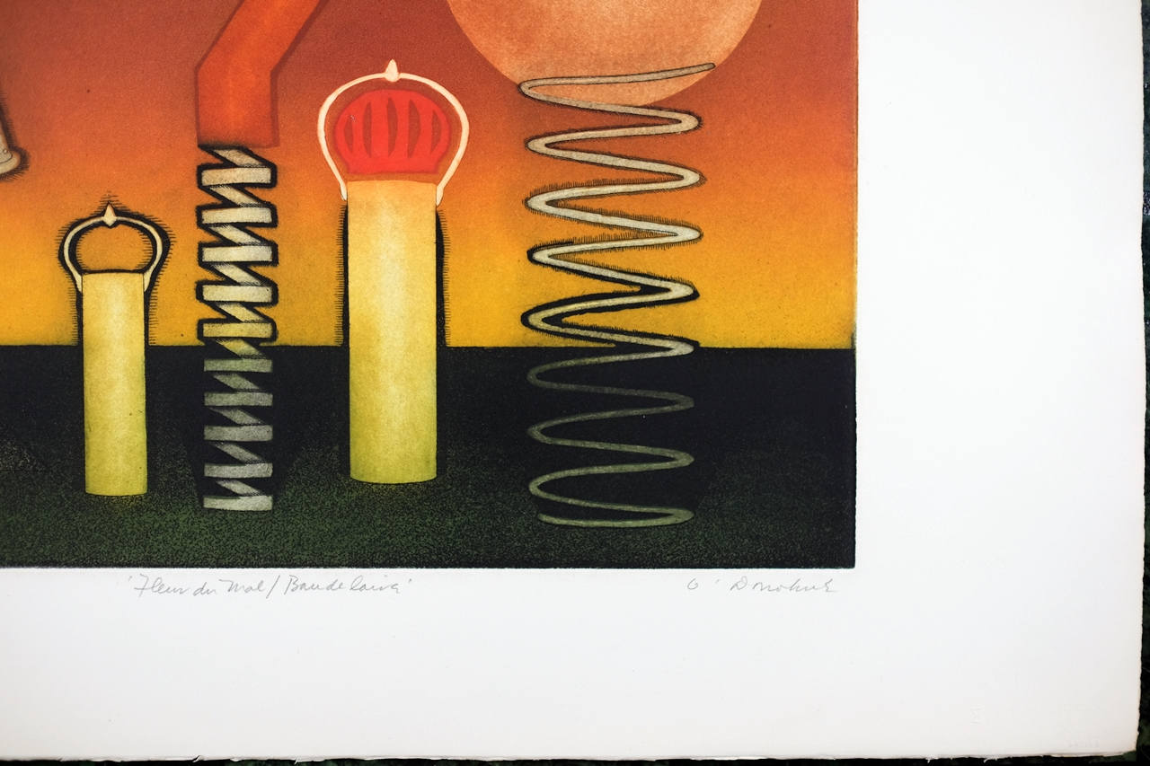Vintage Litho Print Tighe O'Donoghue, Aquatint Etching Limited Edition 75/99
