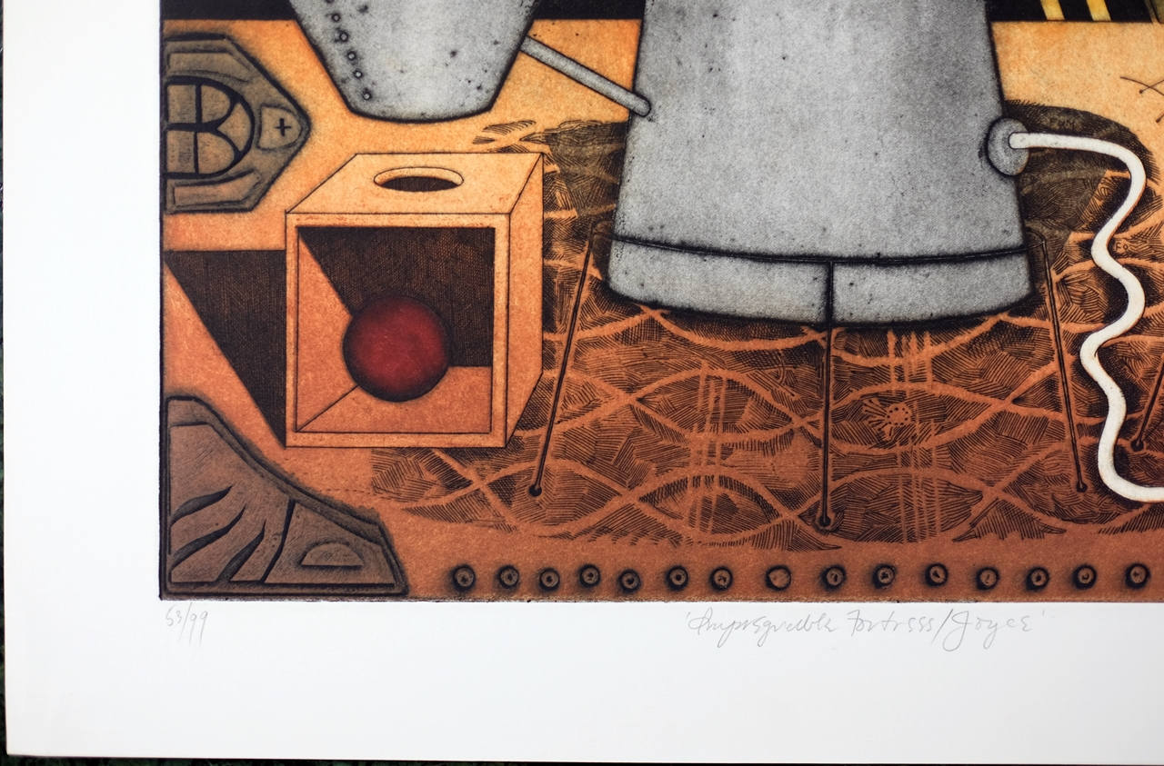 Vintage Litho Print, Aquatint Etching, by Tighe O'Donoghue, Limited Edition 99
