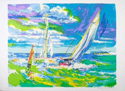 Vintage Serigraph Print, Signed by Jay Woose, Edition A/P, Summer Yachats Scenery