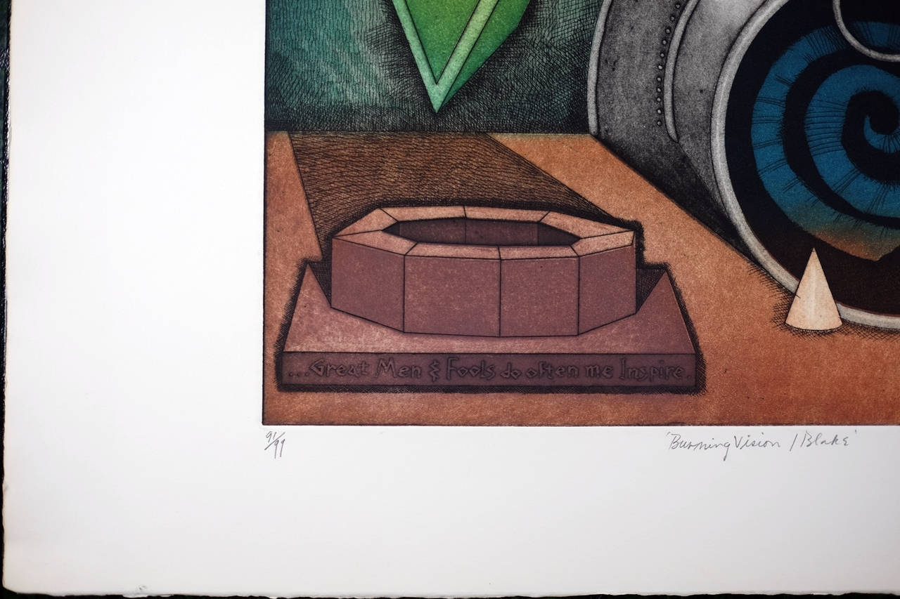 Gorgeous Vintage Aquatint Etching by Tighe O'Donoghue, Limited Edition #91/99