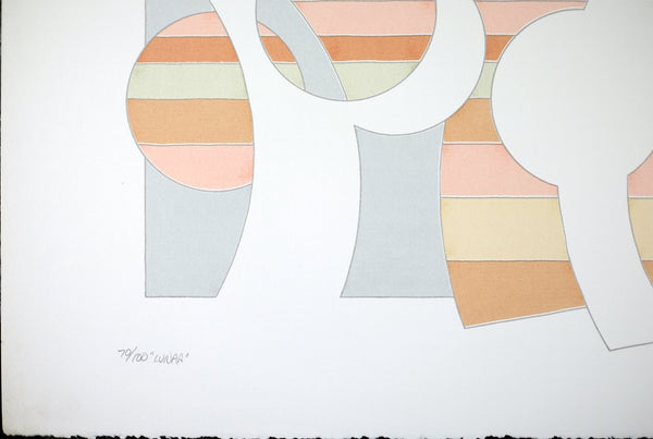 Thomas Barrett Signed, Vintage Serigraph & Silkscreen, VTG Abstract Print, Edition Number 70/100