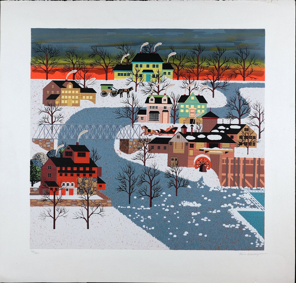 Vintage Print by Kevin Huang, Pencil Signed Serigraph & Silkscreen, Limited Edition Number 350